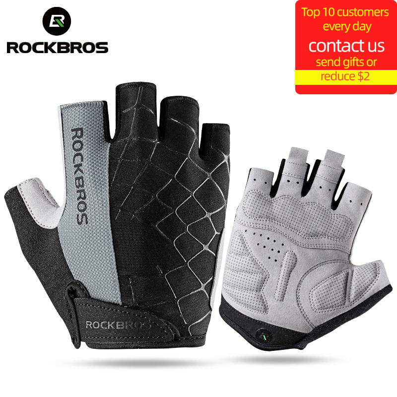 Cycling Glove Padded - ROCKBROS Cycling Bike Gloves Half Finger