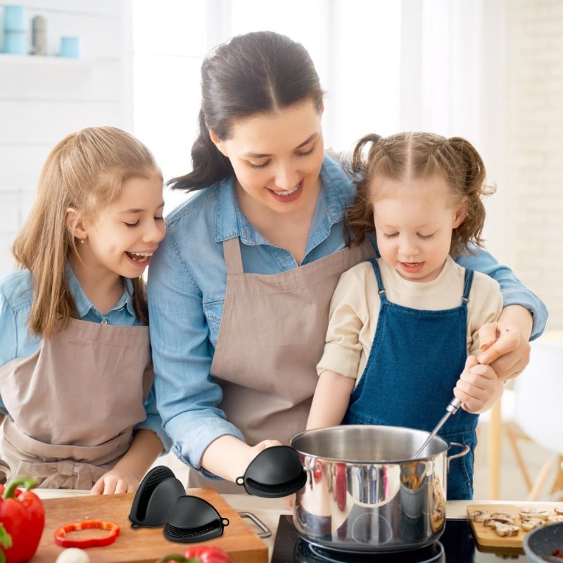 1 Pair Silicone Anti-heat Glov - огляд і ціна Oven Mitt Silicone