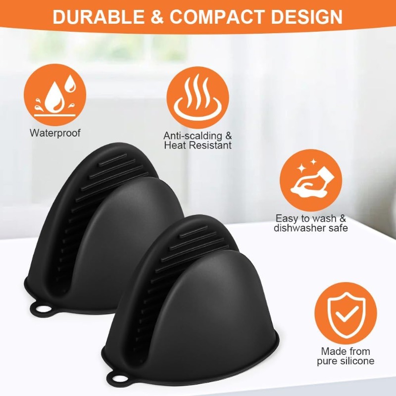 1 Pair Silicone Anti-heat Glov - огляд і ціна Oven Mitt Silicone
